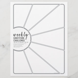 Weekly Gratitude Journal Challenge Sunshine Design Custom Letterhead