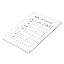 Weekly Meal Planner Notepad