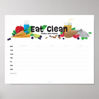 Weekly Meal Planner Poster