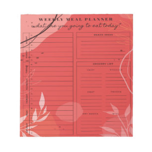 Weekly Meal Planner: Simplify Your Grocery Shoppin Notepad