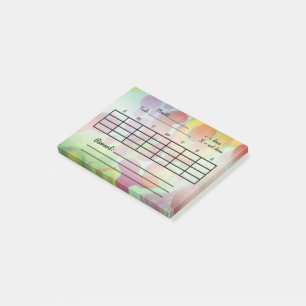 Weekly Monthly Habit Tracker Post It Notepad