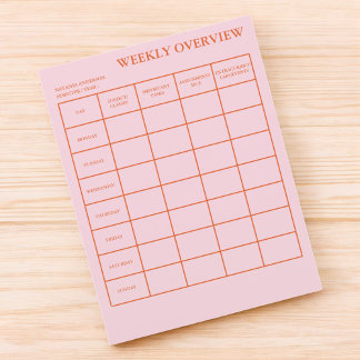 Weekly Overview Academic Planner for Students