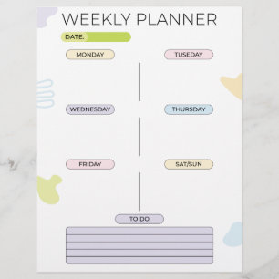 Weekly Planner Custom Letterhead