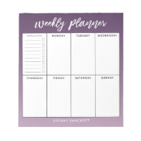 Weekly Planner Modern Script Purple Ombre