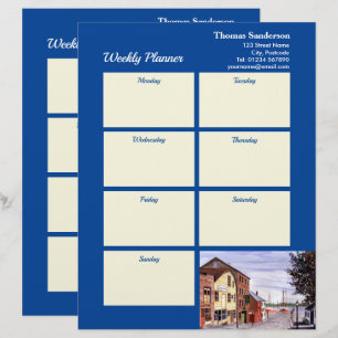 Weekly Planner New Bedford Massachusetts Painting Custom Letterhead