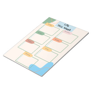 Weekly planner notepad
