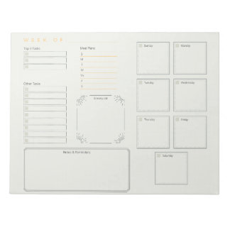 Weekly Planner Notepad