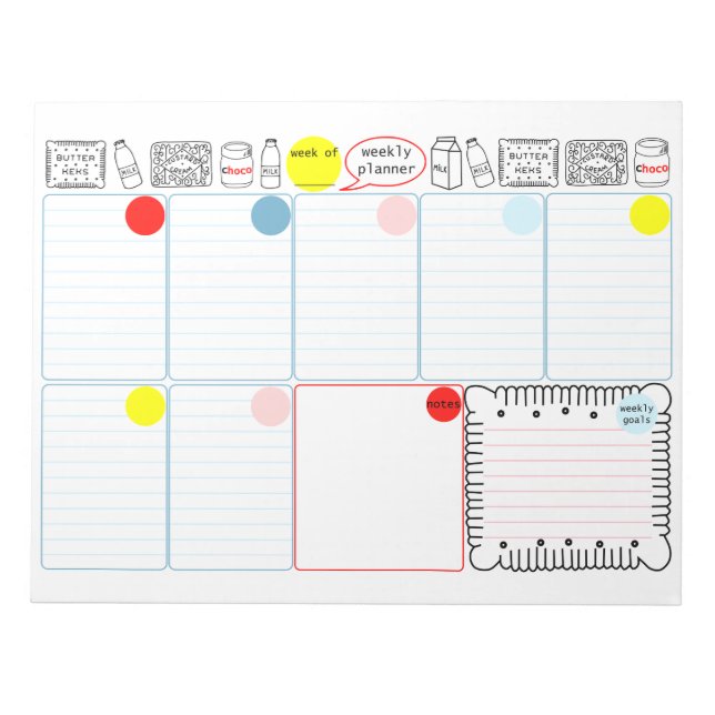 Weekly Planner Notepad, Weekly To Do List Notepad (Front)