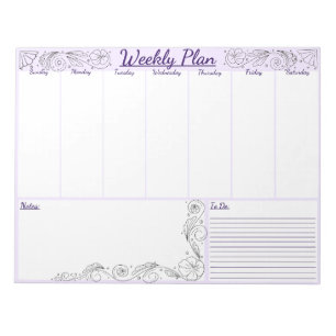 Weekly Planner - Pad, For those weekly plans Notepad