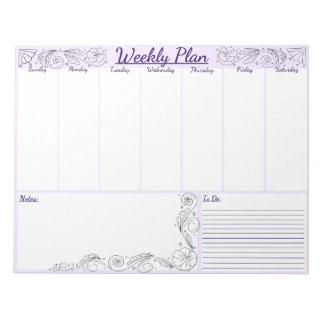 Weekly Planner - Pad, For those weekly plans Notepad