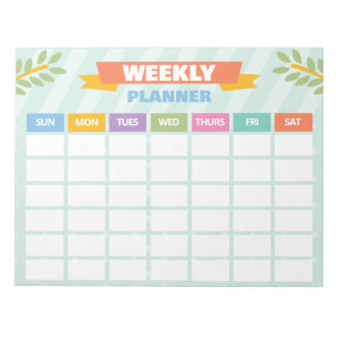 Weekly Planner Paper Notepad