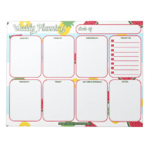 Weekly Planner | Pineapple Watermelon Pattern
