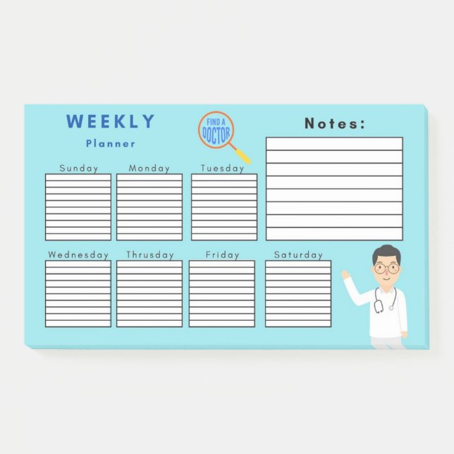 WEEKLY PLANNER POST-IT NOTES (Front)