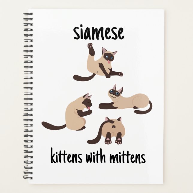 weekly planner,siamese cat planner (Front)