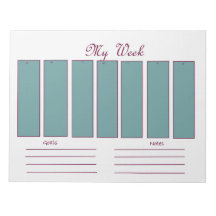 Weekly planner tear-off