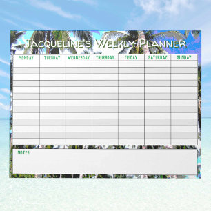 Weekly Planner to Personalise with Name Choice. Notepad