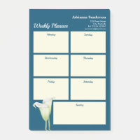 Weekly Planner White Calla Lily Illustration