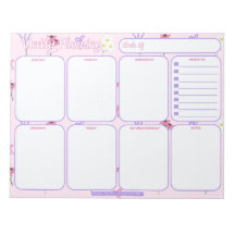 Weekly Planner | Wildflowers & Bows Pattern