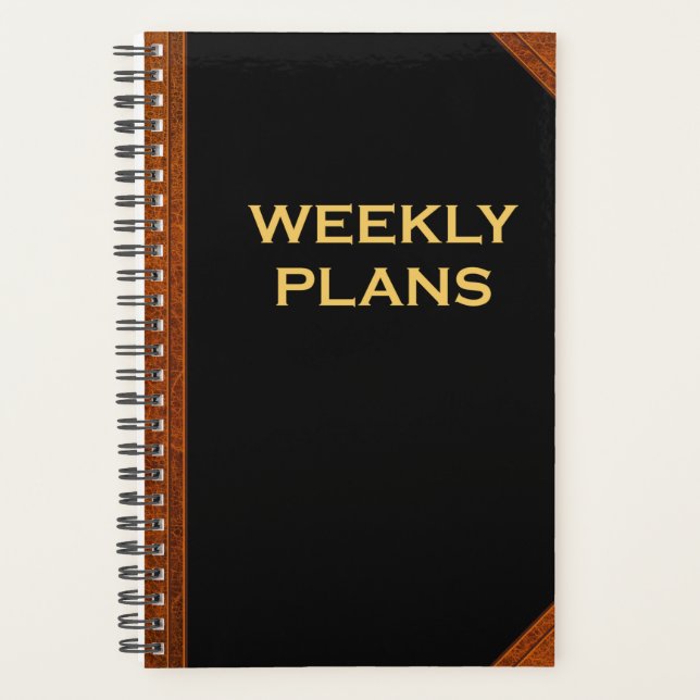Weekly Plans Simple Vintage Image Style Design Planner (Front)