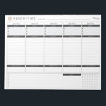 Weekly Priorities Planner Notepad<br><div class="desc">Weekly Priorities Planner helps you keep track of your top 3 priorites for work or famly or youself!</div>