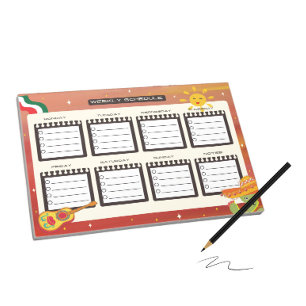 Weekly schedule Mexican style Notepad
