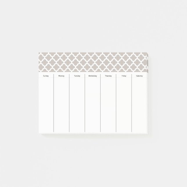 Weekly Schedule Reminder Post It Notes Gift (Front)