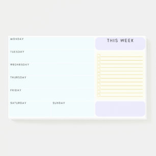 Weekly sticky note planner XL