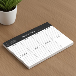 Weekly Task Scheduler Tear-Away Business Planner Notepad