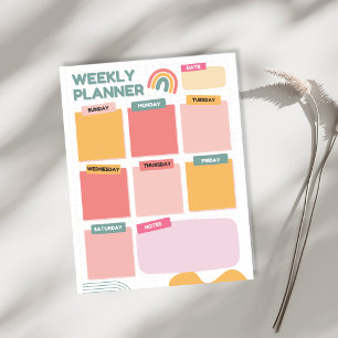 weekly to do list Minimalist Planner Organiser Notepad