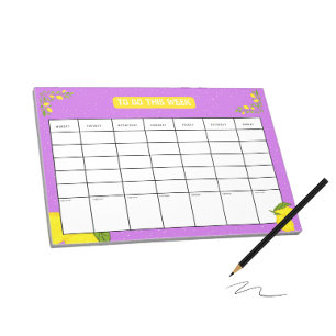 Weekly to do list notepad
