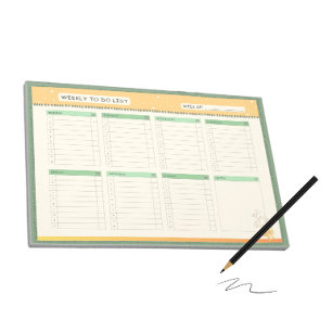 Weekly to do list notepad