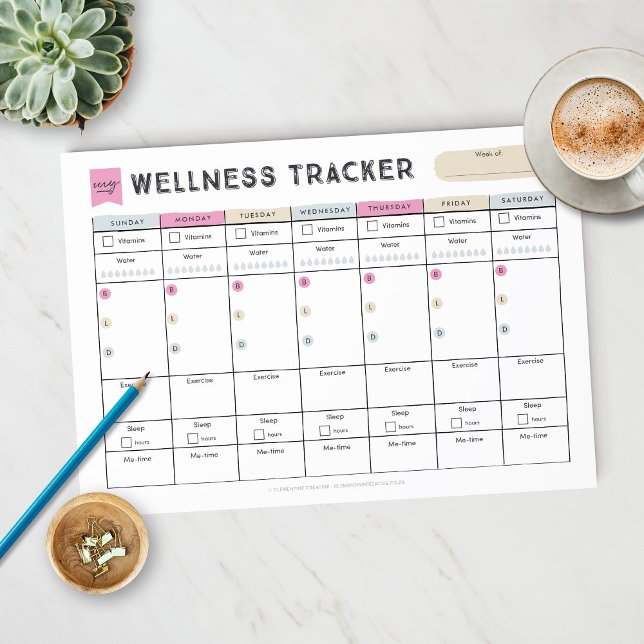 Weekly Wellness Tracker Notepad (Creator Uploaded)