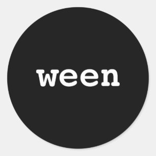 Ween Funny Halloween Pair With Hallo  Classic Round Sticker
