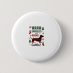 Weenie Dog Christmas Pajama Shirt Cute Weiner Ugly 6 Cm Round Badge