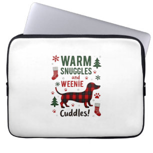 Weenie Dog Christmas Pajama Shirt Cute Weiner Ugly Laptop Sleeve