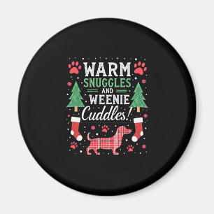 Weenie Dog Christmas Pajama Shirt Cute Weiner Ugly Magnet