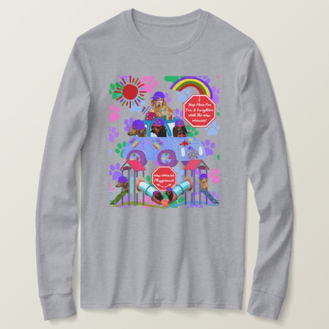 Weenie Dog Playground Ladies Tee (Design Front)
