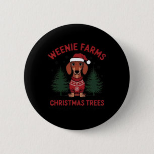 Weenie Farms Dachshund Christmas Trees Wiener Dog 6 Cm Round Badge