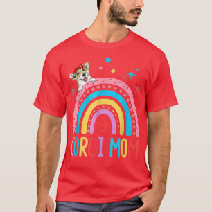 Weenie Mama Cute Corgi Dog Mum Puppy Paw Print Rai T-Shirt