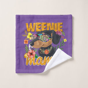 WEENIE MAMA DACHSHUND Wash Cloth