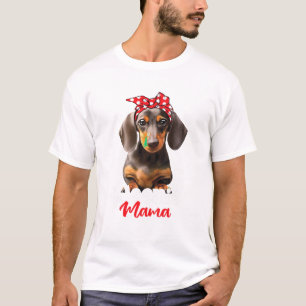 Weenie Mama Dog Owner Pet Trainer Puppy Animal Lov T-Shirt