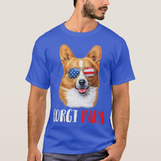 Weenie Papa Corgi Dad Dog Corgi Lovers1436 T-Shirt