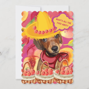 Weenie Peach Farmer Note Card