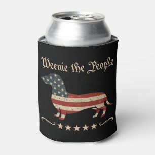 Weenie The People Dachshund 4th Of July Can Cooler