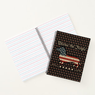 Weenie The People Dachshund 4th Of July Notebook