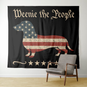 Weenie The People Dachshund 4th Of July Tapestry