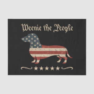 Weenie The People Dachshund 4th Of July Tissue Paper