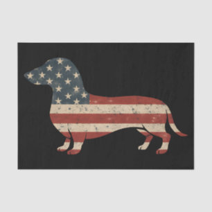 Weenie The People Dachshund 4th Of July Tissue Paper