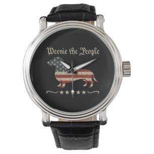Weenie The People Dachshund 4th Of July Watch