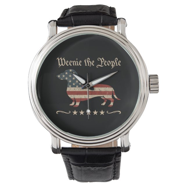 Weenie The People Dachshund 4th Of July Watch (Front)